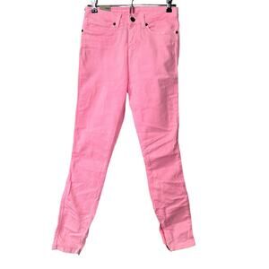 New Ksubi Spray On Skinny Jeans Ankle Zip Midrise Pink Friday Women's 26 NWT